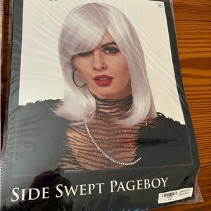 Spirit Side Swept Pageboy Wig - White